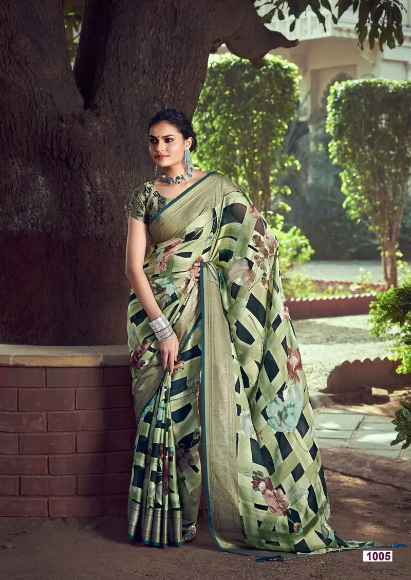 Saroj Vol 2 By Kashvi Moss Brasso Printed Designer Sarees Wholesale In India